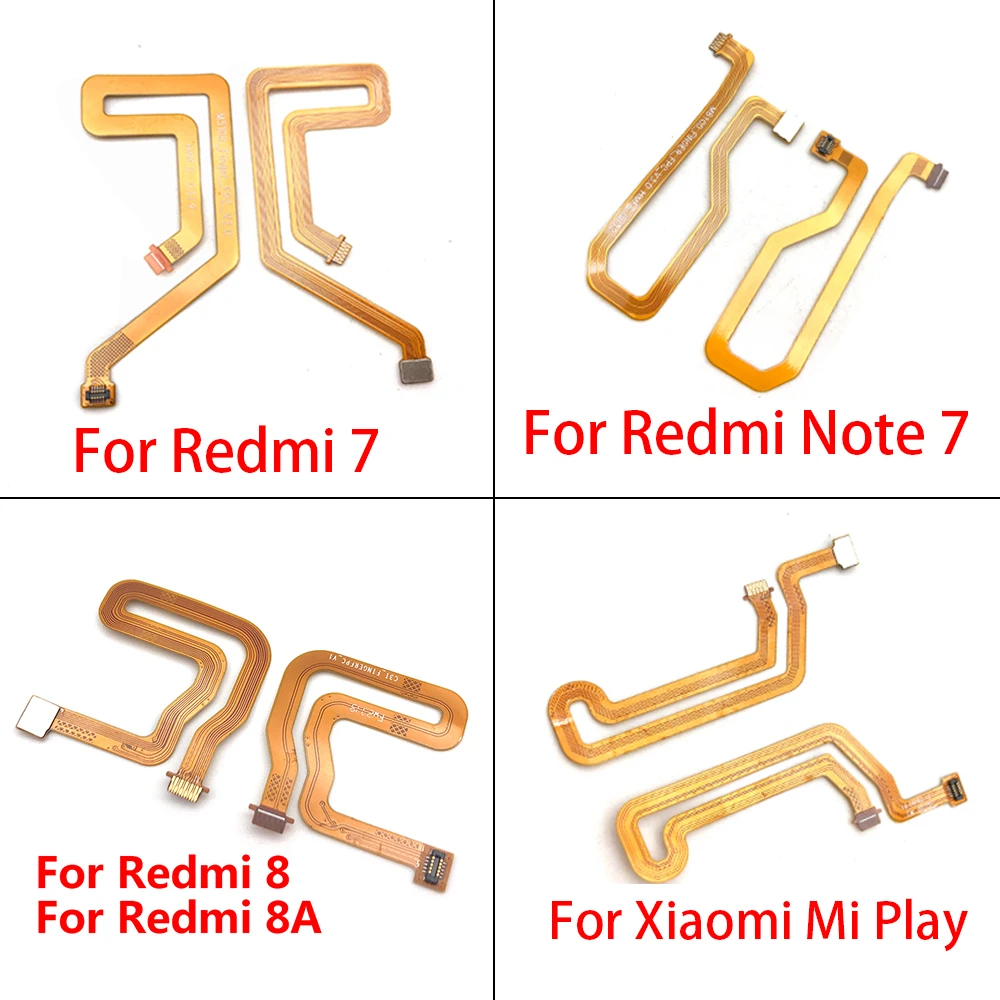 New Fingerprint Sensor Scanner Touch ID Connect Motherboard home button Flex Cable For Redmi 7 8 8A Note 7 / For Xiaomi Mi Play