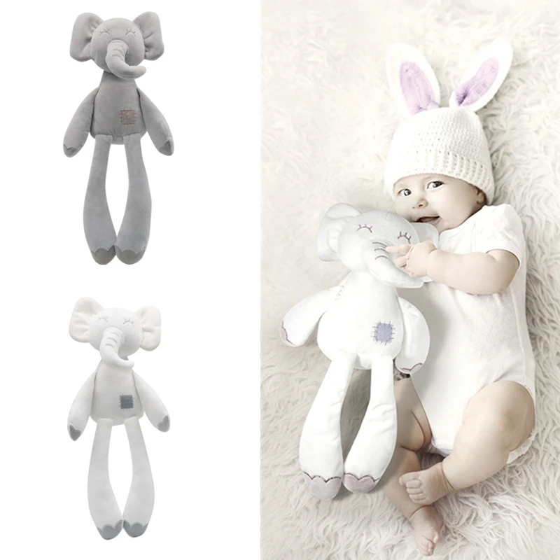 0-12 Month Elephant Toys Infant Kid Animal Hanging Ring Toy Sleeping Cute Bunny Bear Rabbit Bed Stroller Plush Doll Pram игрушки