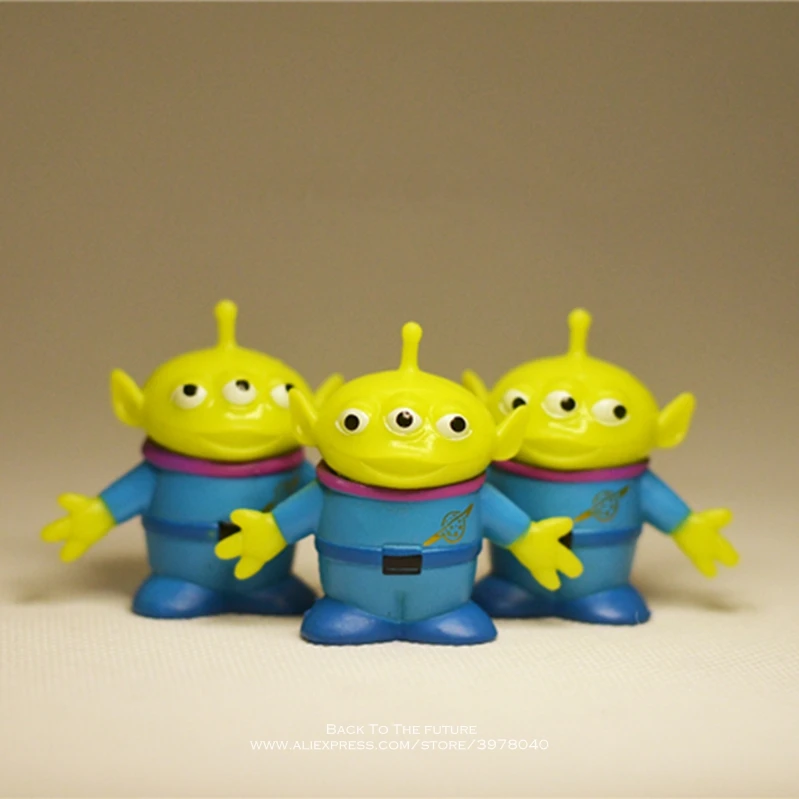 Disney Toy Story 4 Green Aliens 4cm 3pcs/set Action Figure Anime Decoration Collection Figurine Toy model for children gift