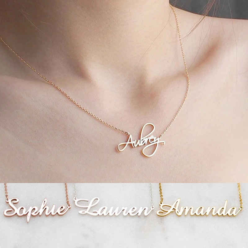 DODOAI Custom Necklaces Personalized Name Necklaces Jewelry Personality Letter Choker Necklaces with Name for Women Girls Mother