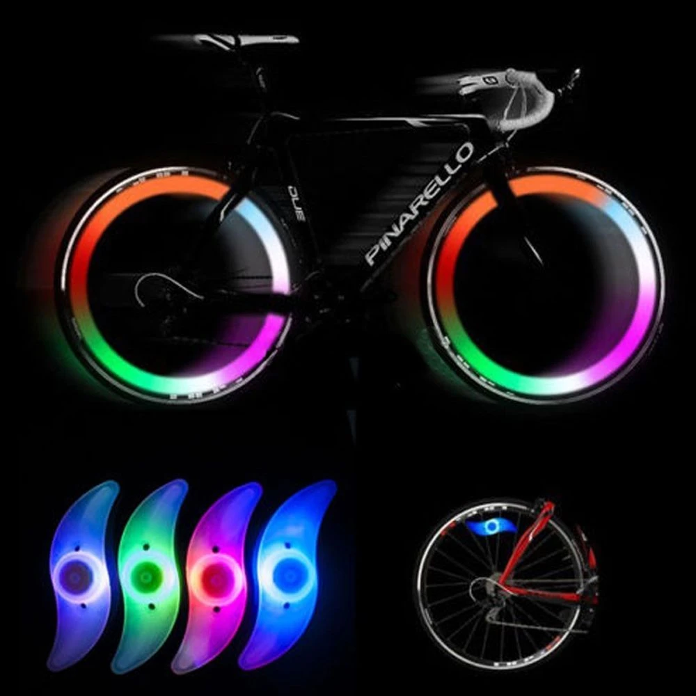 1Pcs Bicycle Spokes Lamp Cycling Bike Willow LED Wheel Wire Lights Waterproof Bike Cycling Lamp Tire Valve Caps Wheel