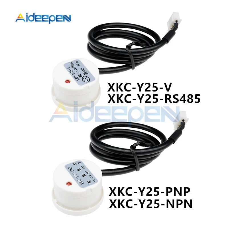 DC 5V 12V 24V XKC Y25 Non Contact Liquid Level Sensor Switch Detector Outer Adhering Type Level Sensor NPN PNP Rs485 Interface