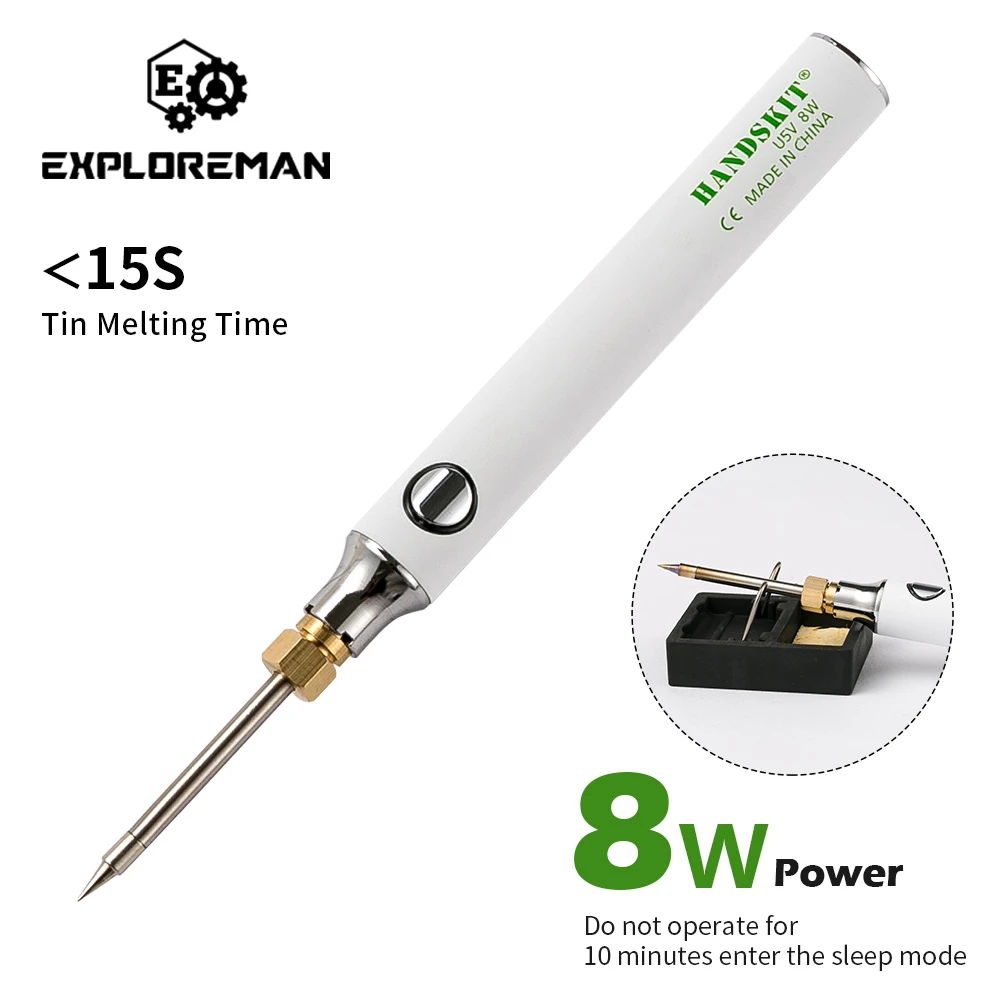 Mini Electric Soldering Iron with USB Three-speed adjustable temperature Electric soldering iron 5V 8W Fast Heating Welding Tool