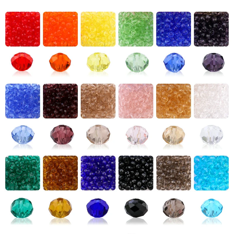 600pcs 4mm 6mm 5040 Briolette Beads Crystal round beads Faceted Austria bead embroidery for Jewelry making Best Selling Colors