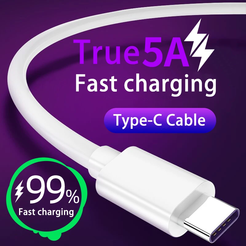 Kebiss 5A Fast Charging Type C Cable for Huawei Xiaomi Redmi Note 8 Pro Mobile Phone Accessories USB C Cable Charger USB Cable