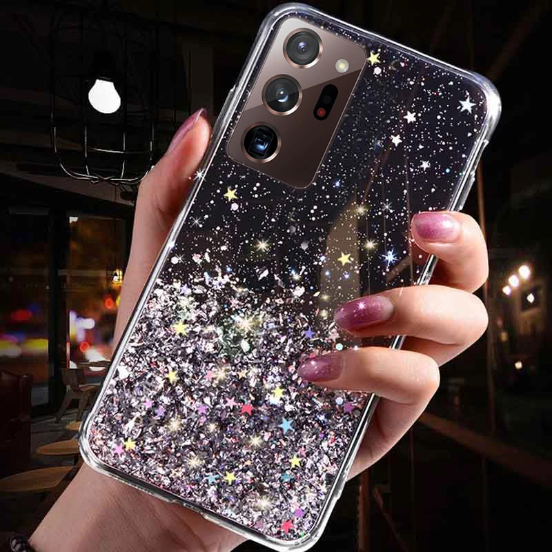 Glitter Case For Samsung Galaxy S21 Ultra Cases Cover On Samsung S21 Plus S 21 S20 FE A52 A71 A51 A70 A50 A21S A12 A72 A32 Cover