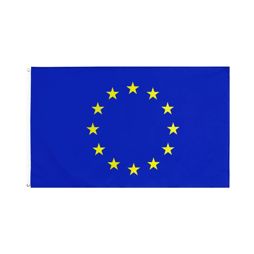 FLAGHUB 60X90 90X150cm Large European Union EU Flag Euro Flag  Europe Super Polyester Emblem The Council Europe For Decoration