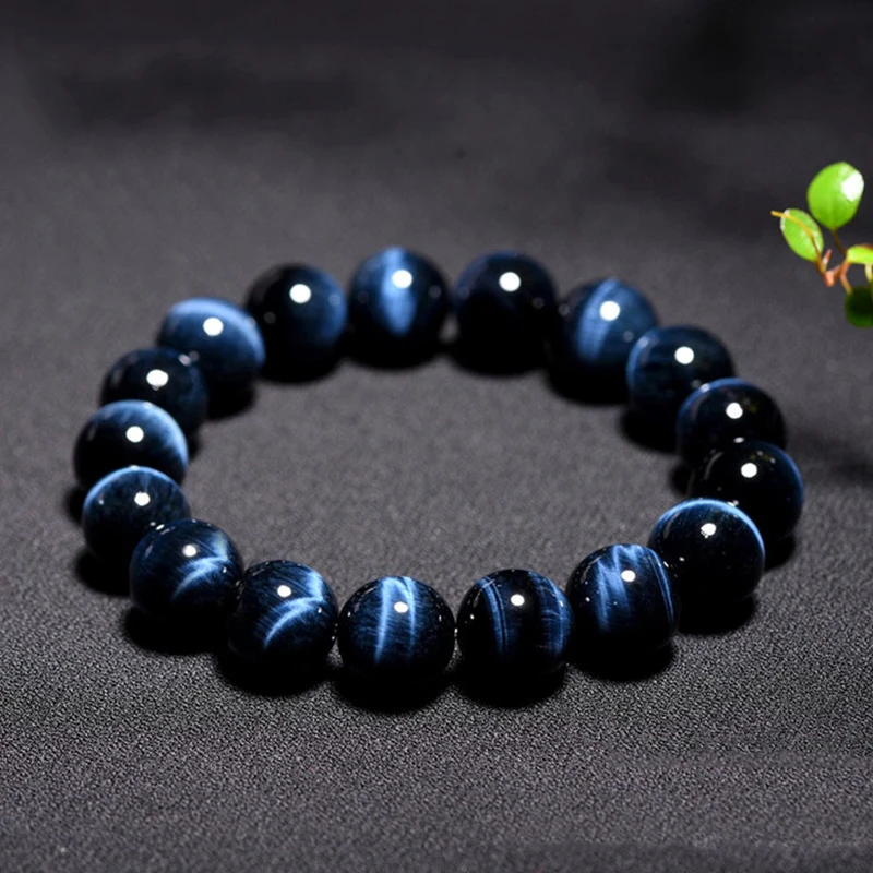 Fashion Royal Blue Tiger Eye Bracelets for Women Lightning Tiger Eyes Beads Bracelets Men Natural Stone Bracelet Pulsera Hombre