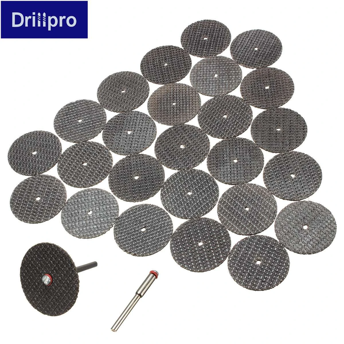 25pcs/set Metal Cutting Disc for Dremel Grinder Rotary Tool Circular Saw Blade Wheel Cutting Sanding with 1pc Mandrel Accessory