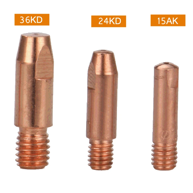 Hot 10pcs MIG Welding Nozzle Contact Tips Gas Diffuser Connector Holder Torch Contact Semi-automatic Welding Nozzle 0.8/1/1.2mm
