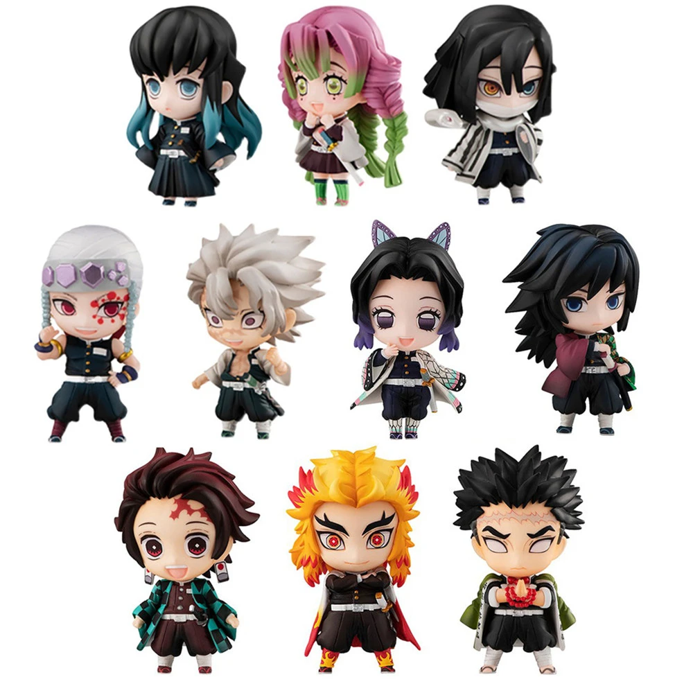 2021 Anime Figurine Model Demon Slayer Kimetsu No Yaiba Q Posket Kamado Tanjirou Kamado Nezuko Agatsuma Zenitsu Figures Toys