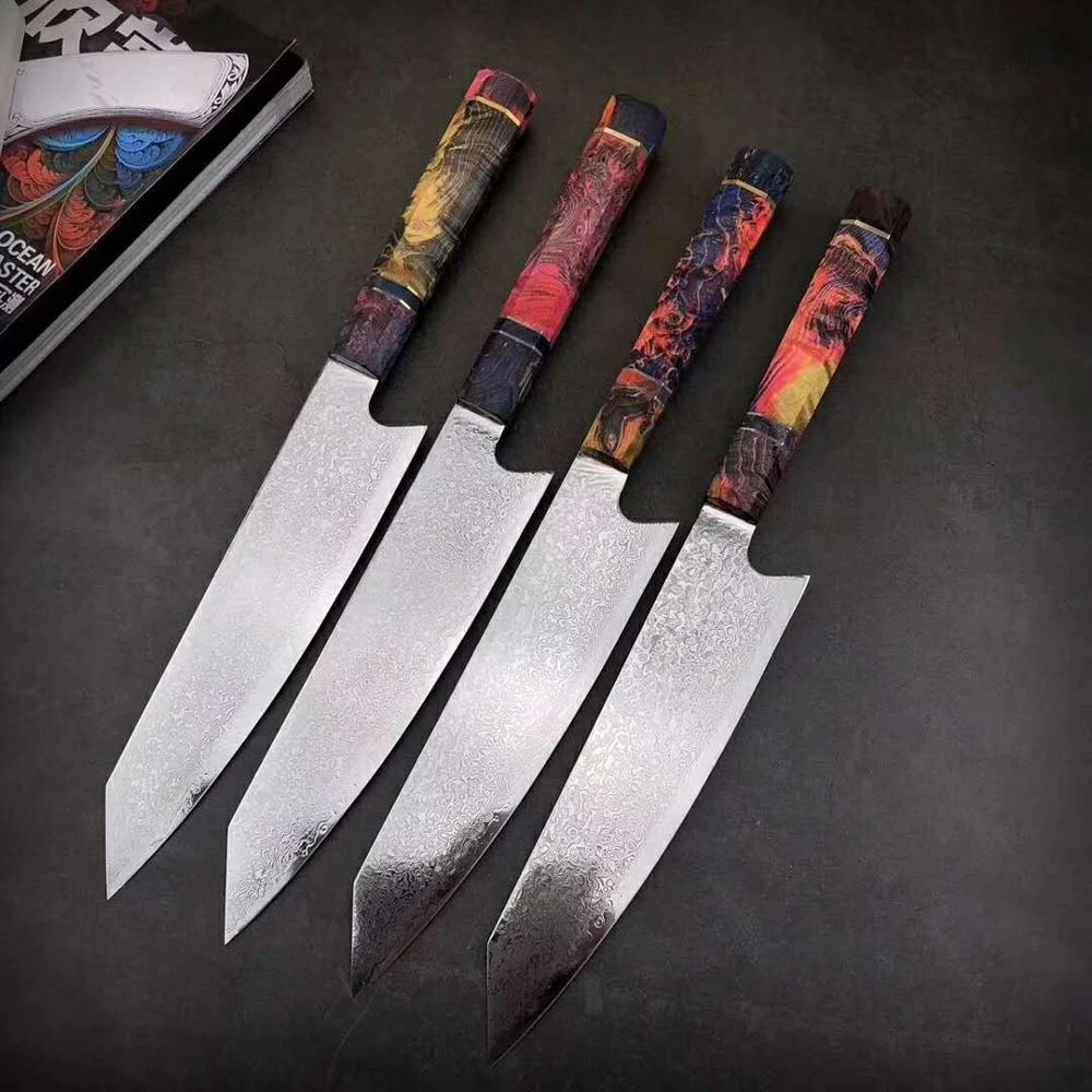 New Damascus Chef Knife Stainless Steel kitchen Knife Japanese Santoku  Knives Sharp Cleaver Slicing Steak  knife Cooking Tool