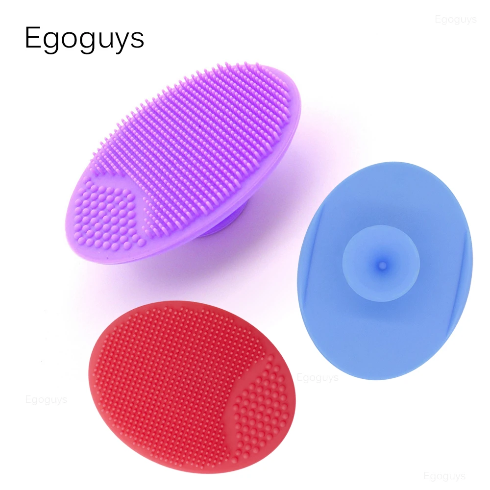 1PC Silicone Cleaning Brush Gel Washing Pad Exfoliating Blackhead Remover Facial Deep Cleansing Face Brushes Baby Bath Massager