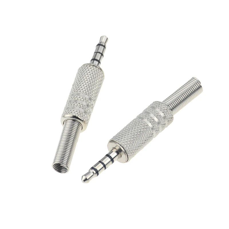 1pc Replacement 3.5mm 4 Pole Male Repair Headphones Audio Jack Plug Connector Soldering For Most Earphone Jack