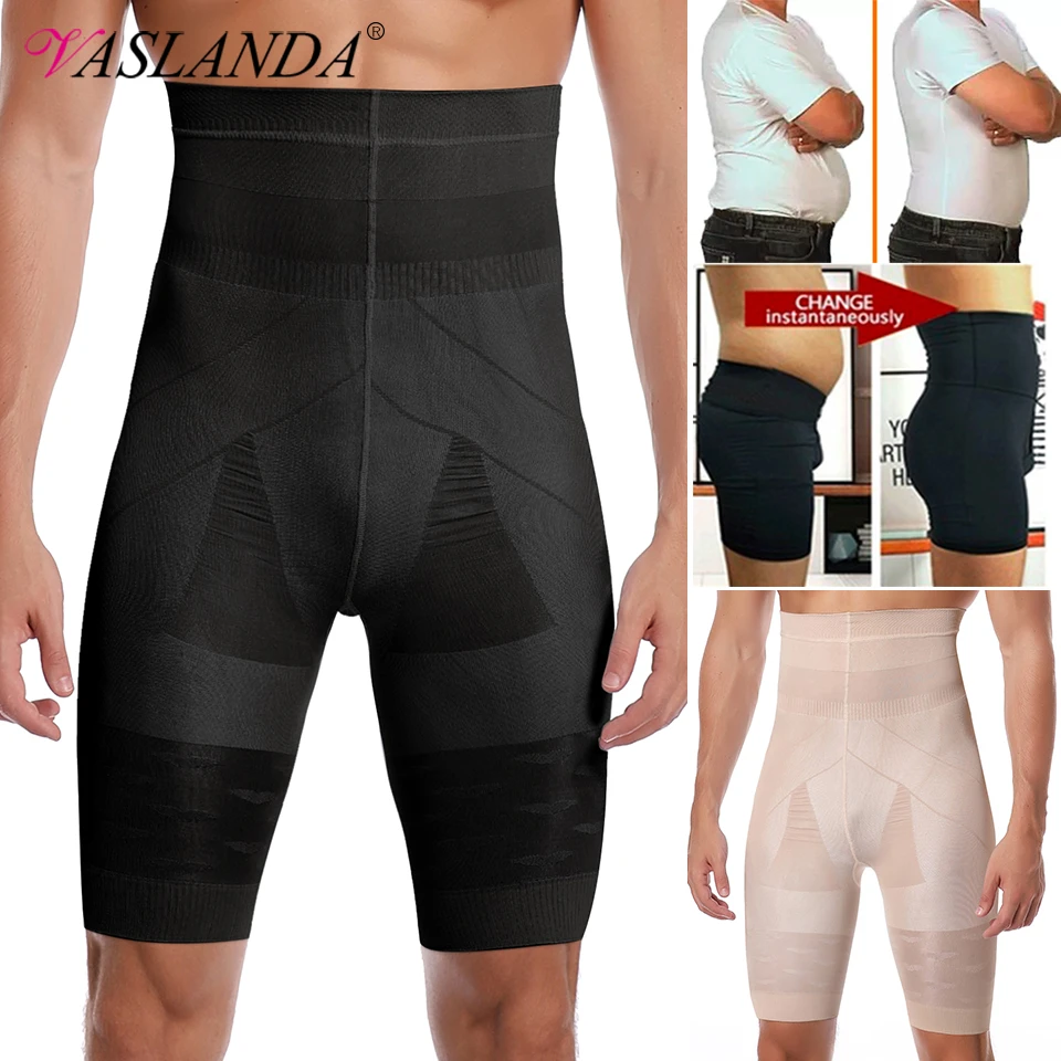 Men Body Shaper Tummy Control Shorts Shapewear Belly Girdle Boxer Briefs High Waist Slimming Underwear Leg Compression Panties