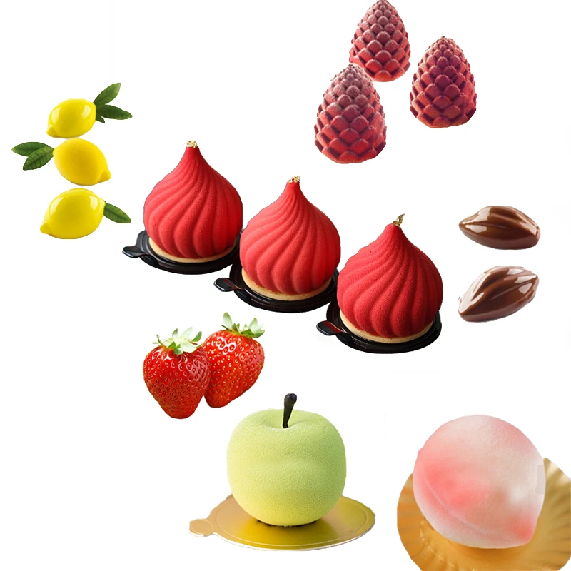 SHENHONG Silicone Cake Mold Fruit Mousse Baking Mould Non-Stick Party Pastry Pan Kitchen Bakeware Dessert Decorating Tool