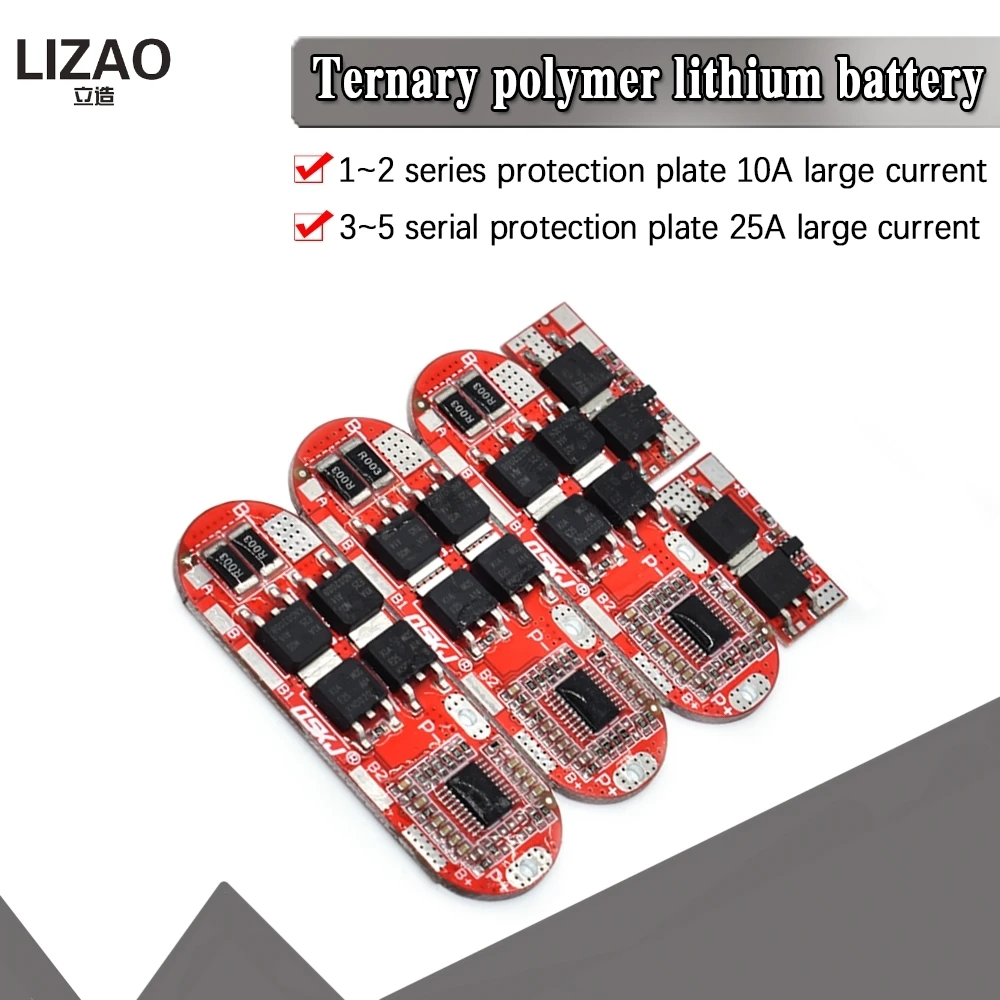 5s 25A BMS 18650 Li-Ion Lipo Lithium Battery Protection Circuit Board Module Pcb Pcm Lipo Charger 1s 2s 10a 3s 4s