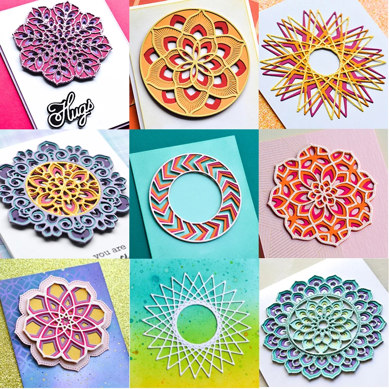 2021 New Round Frame Layered Metal Cutting Dies For DIY Craft Making Circle Greeting Card and Paper Scrapbooking No Clear Stamps