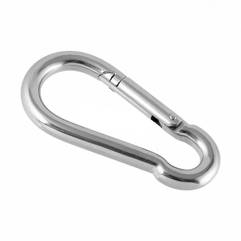 Outdoor Camping Carabiner Mini Stainless Steel Spring Snap Quick Link Lock Hook Ring Chain Buckle Connection Keychain Gourd Nut