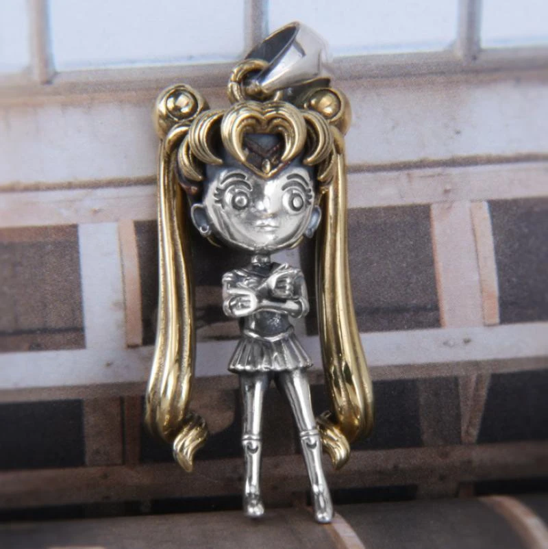 Fashion Personality Moon Animal Hare Cute Beauty Magical Girl Two Color Pendant Necklaces for Women Jewelry Gift