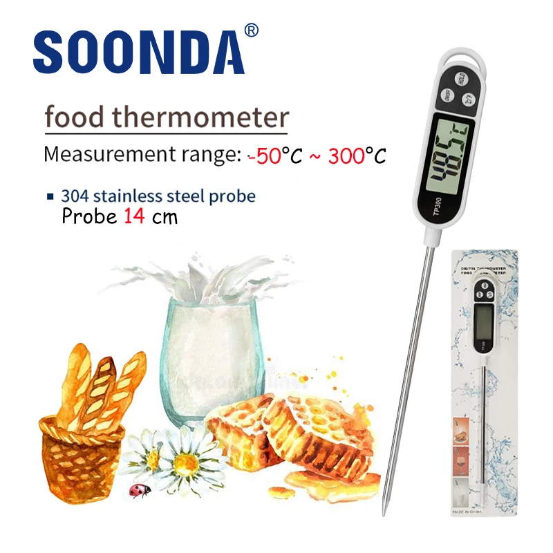 Digital Kitchen Food Thermometer For Meat Cooking Water Milk Food Probe Temperature meter Gauge BBQ Electronic Oven Kitchen Tool