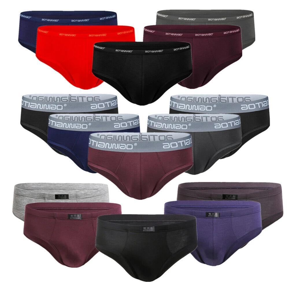 Men's Big Size Briefs Male Sexy Underwear Panties Pouch Shorts Modal Stretch Homme Underpants Boy Undies L XXL XXXL 4XL 5XL
