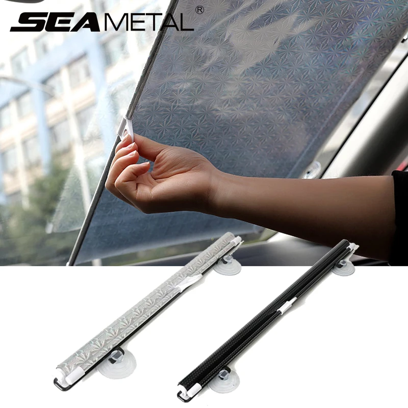 Car Sunshade Sun Visor Protector Auto Parasol For Front&Rear Windshield Side Window Shade Block Interior UV-protective Curtains