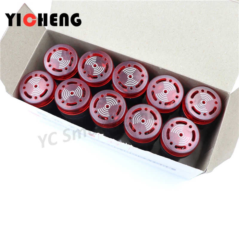 10Pcs red green yellow LED flash alarm indicator light signal lamp Flash buzzer DC 12V 24V AC 110V 220V 22mm AD16