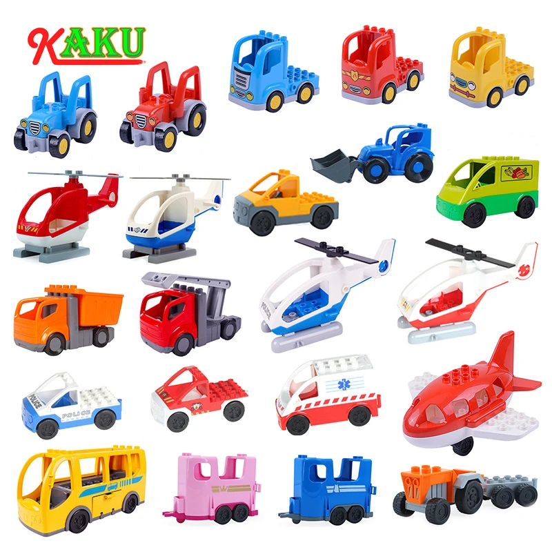 [【XDR】 Building Blocks Toys For Children Big Size Building Bricks Car Model Toys For Boys And Girls Kids Gift