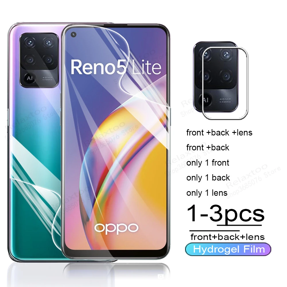 Camera Glass Hydrogel Film On For Oppo Reno 5 Lite Screen Protector For Reno 5Lite Reno5 4G 5G Reno5Lite Light Protective Films