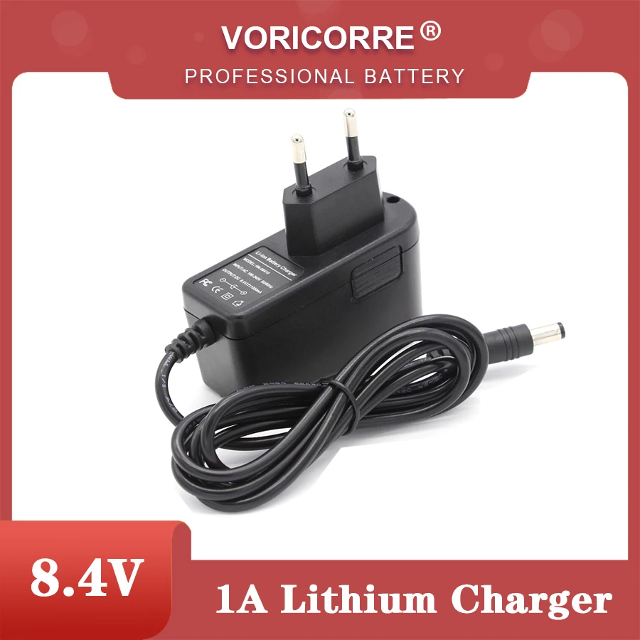 8.4 V 1A Charger 7.4V 18650 polymer Lithium Battery Charger DC 5.5 * 2.1 MM