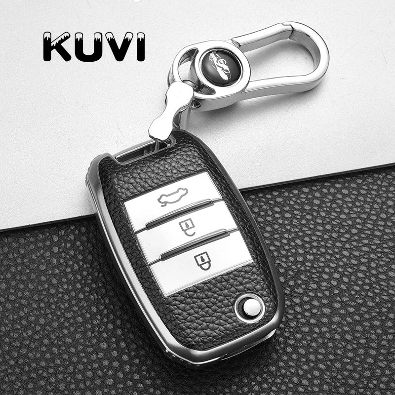 TPU Folding Car Key Cover Protection For KIA Sid Rio Soul Sportage Ceed Sorento Cerato K2 K3 K4 K5 Remote Case Protect Keychain