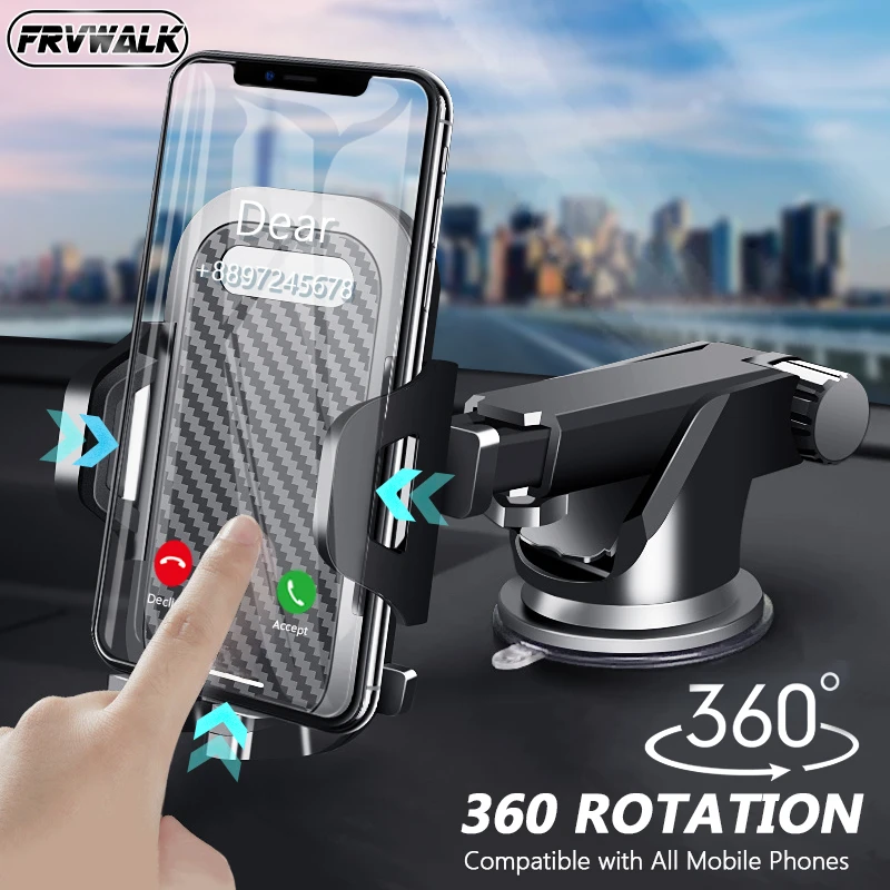 New Sucker Car Phone Holder Mobile Phone Holder Stand in Car No Magnetic GPS Mount Support For iPhone 12 11 Pro Xiaomi Samsung