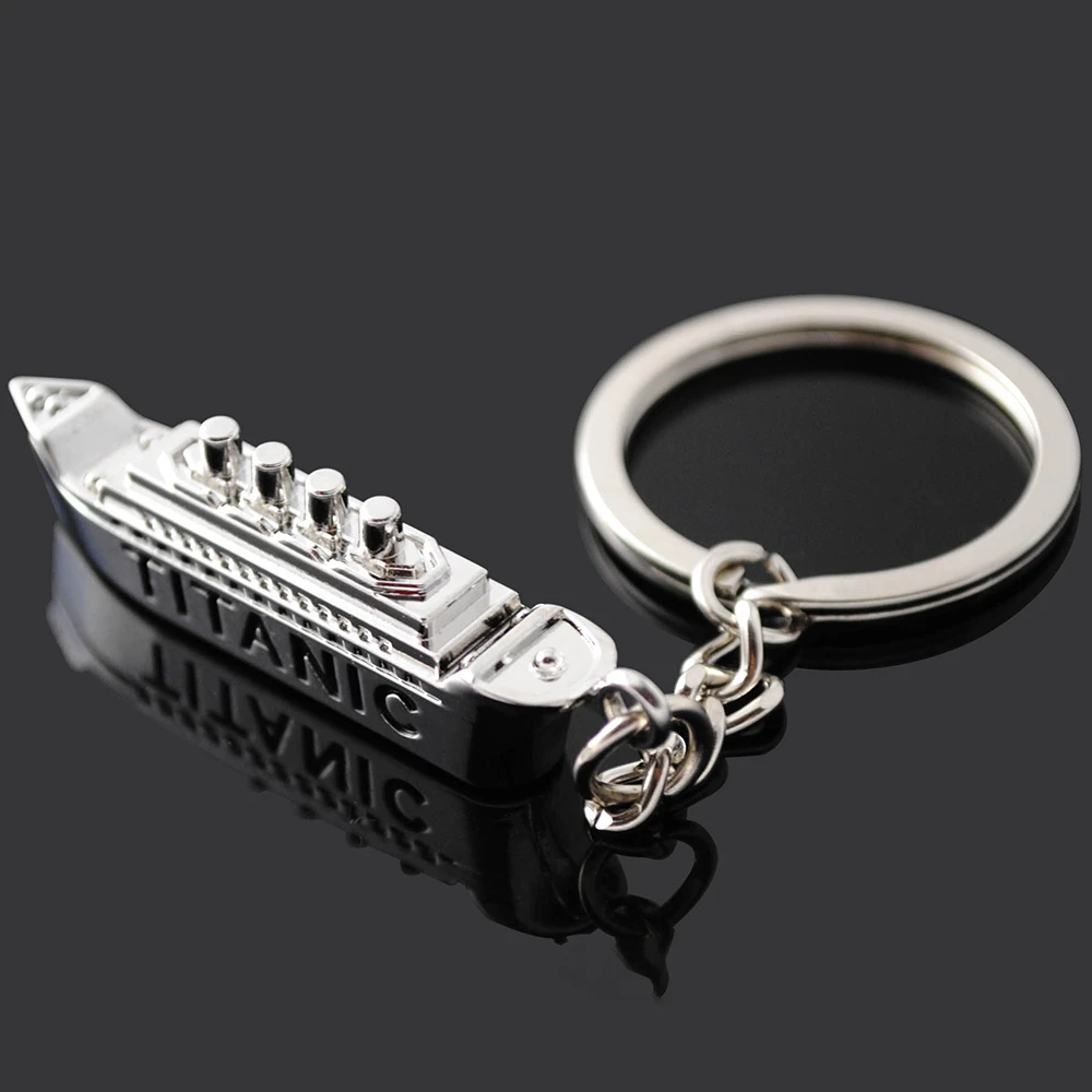 JACK ROSE Titanic Cruise Ship Model Keychain Charm Mini Steamship Key Chain Lovers Women Men Keyring Holder  Jewelry Gifts