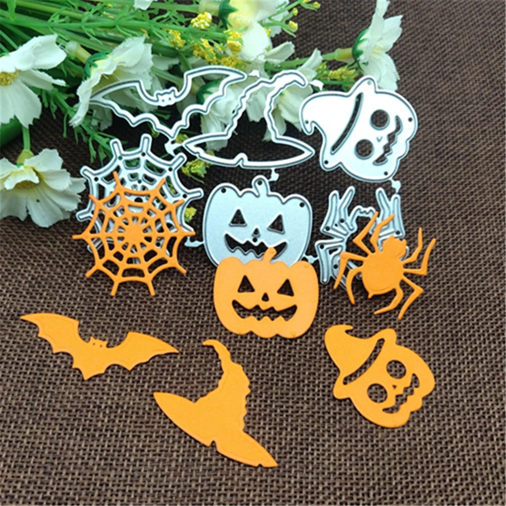 Halloween Cobweb pumpkin hat bat set frame Metal Cutting Dies Stencils For DIY  Decorative Embossing Handcraft Die Template