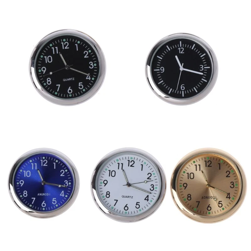 New Car Clock Stick-On Electronic Watch Dashboard Noctilucent Decoration For SUV Cars Universal