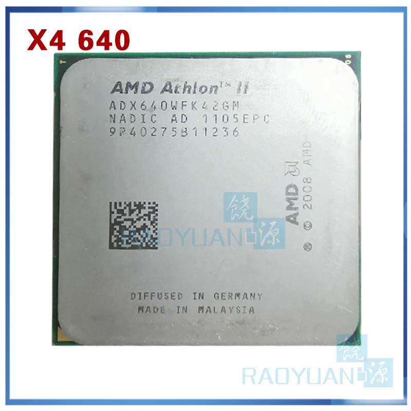 AMD Athlon II X4 640 3 GHz Quad-Core CPU Processor ADX640WFK42GM Socket AM3