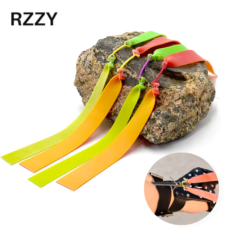 3/6/10 Pcs Hunting Slingshot Flat Rubber Bands Use for Fishing Shooting Natural Rubber Flat Leather Outdoor Fishing Accessories