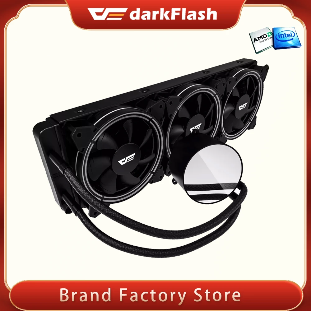 Darkflash pc Computer Water Cooling CPU Cooler RGB Water Cooler Heatsink Integrated CPU Cooling Radiator LGA 1151/2011/AM3+/AM4