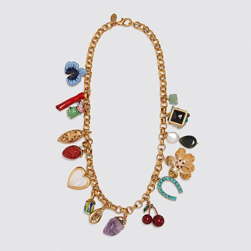 2021 New ZA Statement Choker Necklace Women Gold Chian Multi Pendants Maxi Long Necklace Jewelry Female Vintage Bohomia Necklace