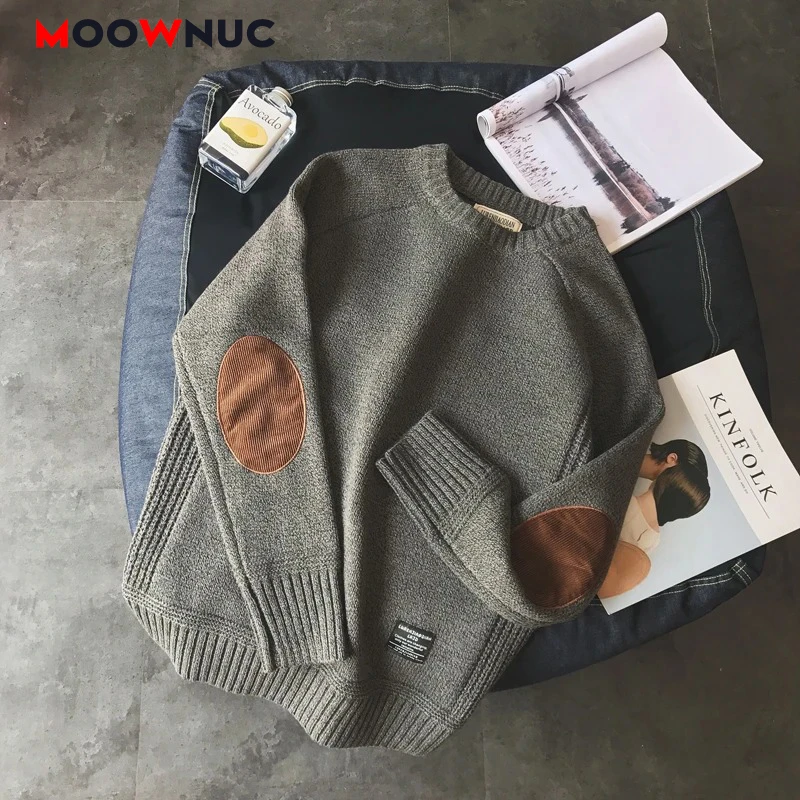 2021 Casual Pullover Hombre Fashion Sweater For Men Warm Solid High-Quality New Spring Autumn Long Sleeve Male Fit Youth V-Neck