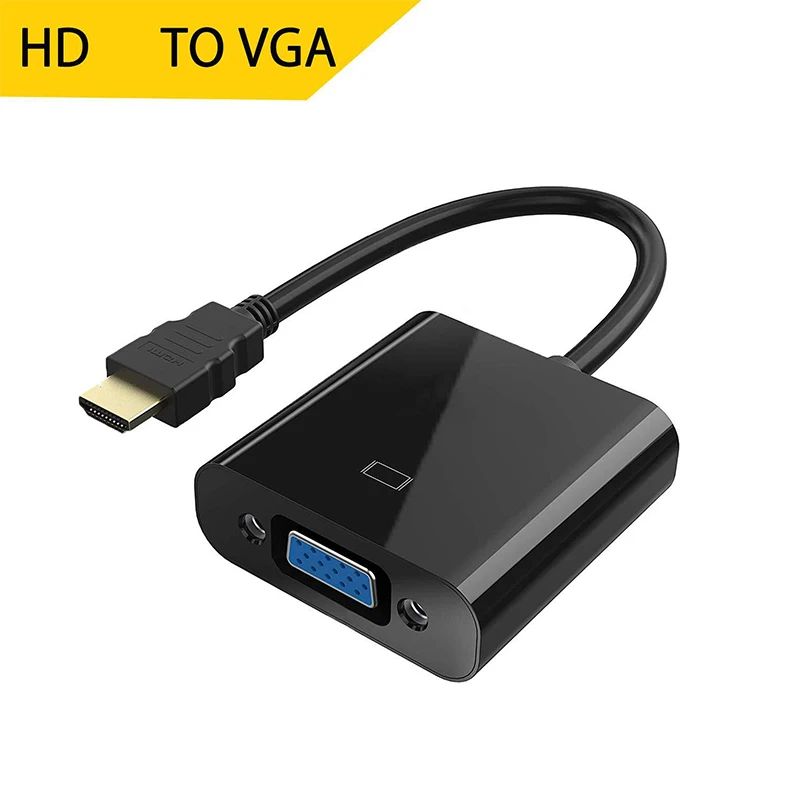 Digital to Analog HDMI-compatible Male to VGA Female Video Converter Adapter Cable 1080P HDTV Monitor for Laptop PC Projector