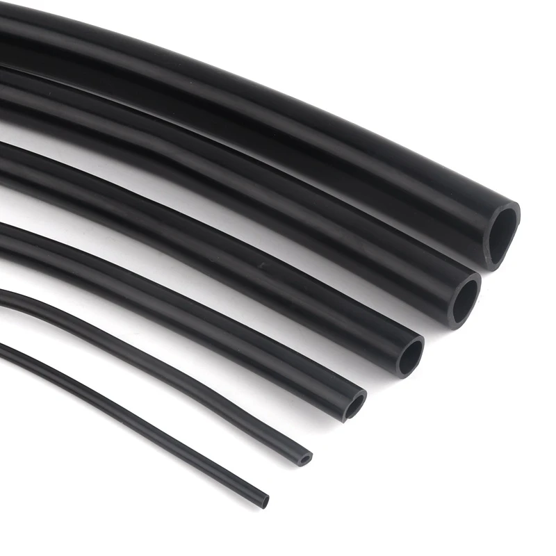 100cm I.D 2~16mm Food Grade Black Silicone Tube Hose Heat Resistant Flexible Silica Gel Pipe Aquarium Flexible Oxygen Pump Hose