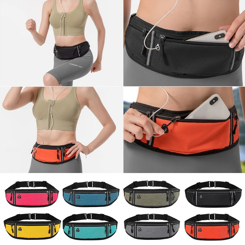 Waterproof Running Waist Bag Outdoor Sports Cycling Belt Bags Women For Iphone Phone Jogging Bags For Women Men Lady Gym Bag