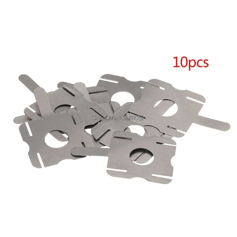 10pcs 18650 lithium batteries can be nickel spot welding u-shaped piece connector T6 battery plating nickel sheet 43x27x0.15mm
