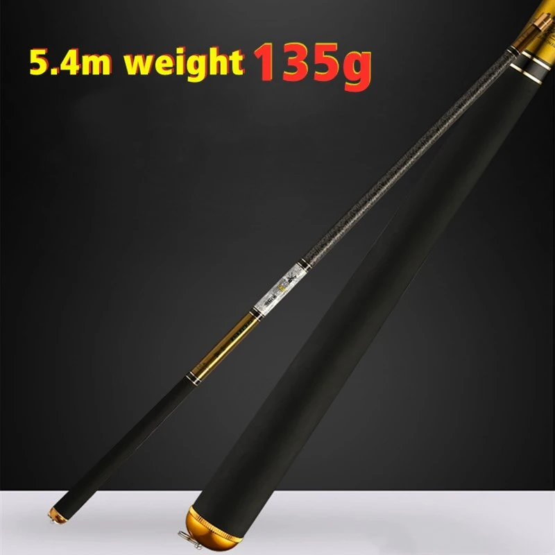 Telescopic Fishing Rod High Quality Carbon Fiber 3.6M4.5M6.3M7.2M8M9M10M Ultra Light Hard Travel Carp Casting Pole