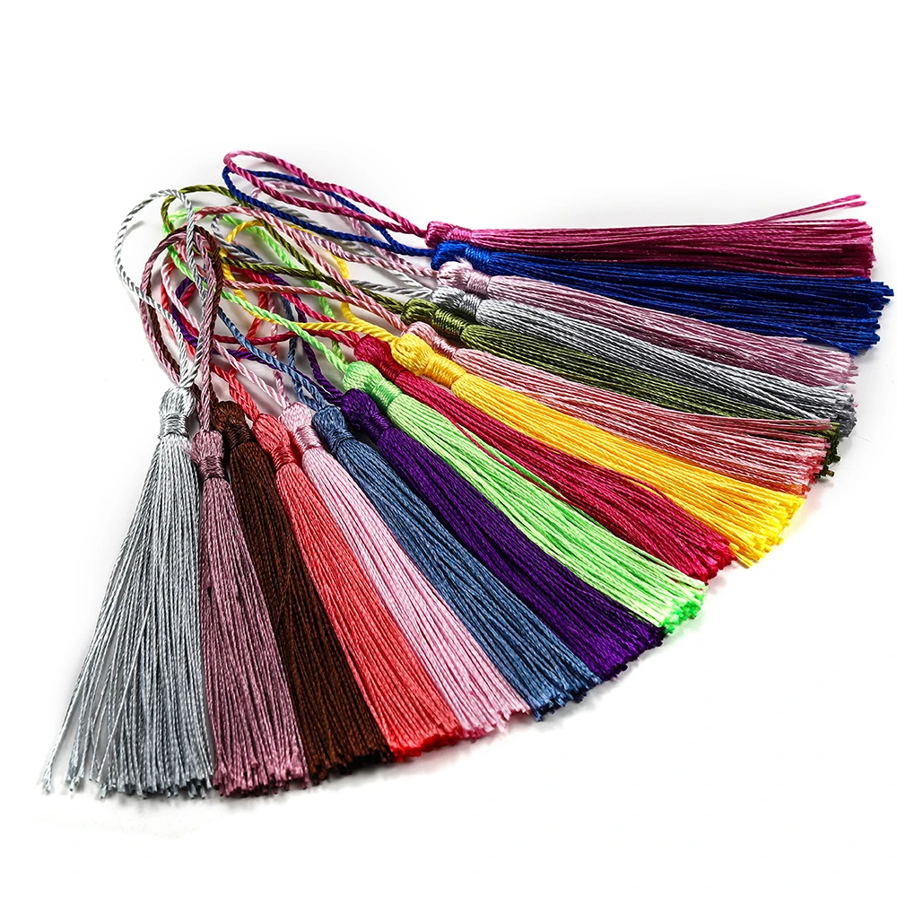 30pcs/lot 70mm Silk Tassel Hanging rope Fringe Pendant For DIY Key Chain Earrings Necklaces Jewelry Making Accessories Supplies