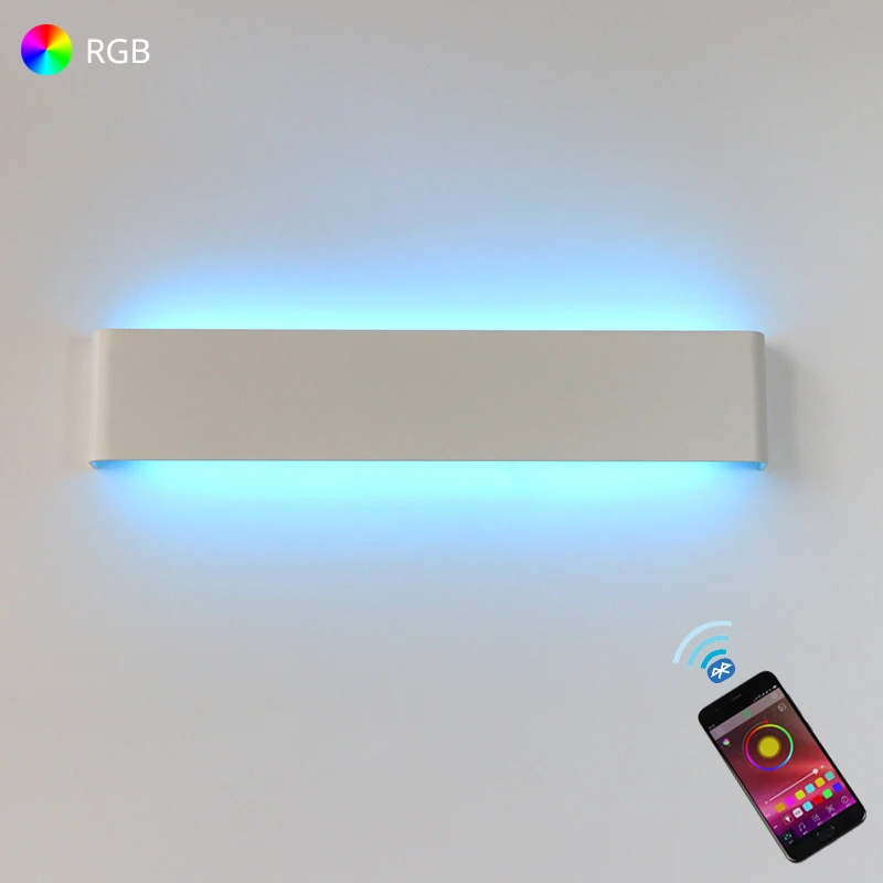 LED Wall Light RGB Dimmable  APP Remote Control Bluetooth-compatible Wall Lamp For Decorative Atmosphere Input AC220V/110V