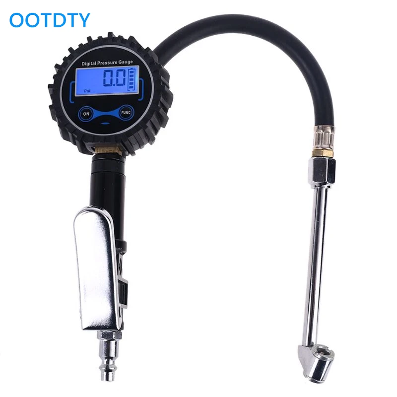Tire Inflator Pressure Gauge Air Compressor Accessories with Dual Head Air Chuck 1/4