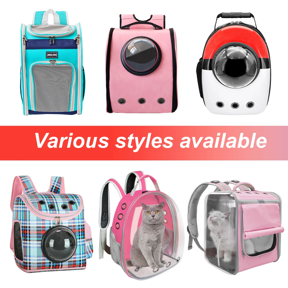 Portable Dog Cat Carrier Bag Breathable Space Capsule Astronaut Travel Bag Transparent Outdoor Small Cat Carrier Pet Backpack